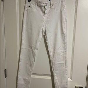 AG Adriano Goldschmied Women's Cropped White Jeans